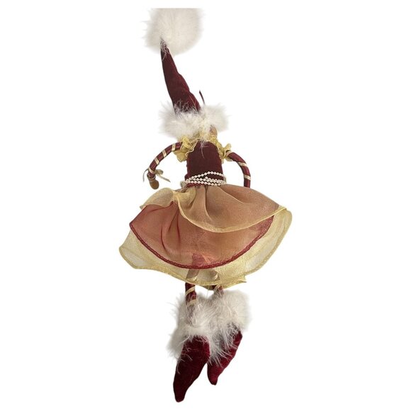 Victorian Cat Doll Burgundy Gold Faux Fur Katherines Collection Wayne Kleski ? - Picture 6 of 11